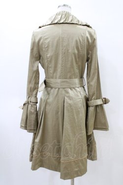 画像2: Ozz oneste / ギャザーカラーベルテッドコート  ゴールドベージュ H-26-04-02-1044-OO-CO-KB-ZH