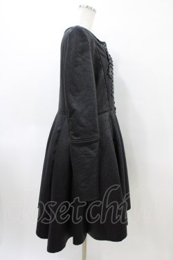 画像3: h.NAOTO / ドラゴンレザー切替ZIPコートワンピース  黒 H-26-04-02-1006-HN-CO-KB-ZH