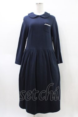 画像2: Jane Marple / ロゴレースポケットドレス  ネイビー H-26-04-02-1010-JM-OP-KB-ZH