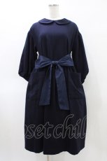 画像1: Jane Marple / CREATING ALICE wool botany dress  ネイビー H-26-04-02-1011-JM-OP-KB-ZT048 (1)