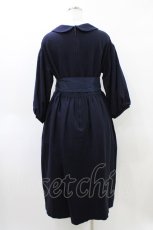 画像2: Jane Marple / CREATING ALICE wool botany dress  ネイビー H-26-04-02-1011-JM-OP-KB-ZT048 (2)