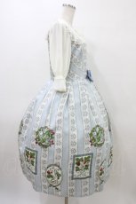 画像3: Melody BasKet / Berry galleryチュール切替ワンピース M サックス H-26-04-02-1015-LO-OP-KB-ZH (3)