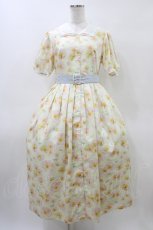 画像1: Melody BasKet / Blooming poppyフロントボタンワンピース M イエロー H-26-04-02-1017-LO-OP-KB-ZH (1)