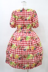 画像2: Melody BasKet / Fruits BasKetワンピース  レッド H-26-04-02-1019-LO-OP-KB-ZH (2)