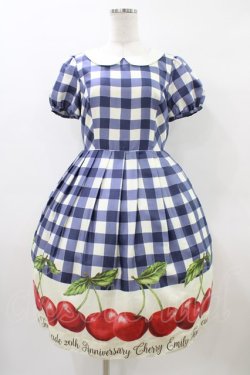画像1: Emily Temple cute / アニバーサリーチェリーワンピース  青 H-26-04-02-1020-ET-OP-KB-ZH