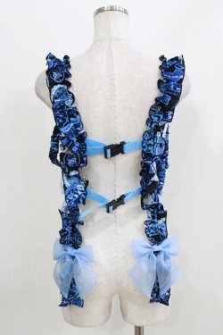 画像3: metamorphose / 電脳Neon少女 フリルハーネス Free サックス系 H-26-04-02-049-ME-TO-NS-ZH