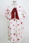 Ank Rouge / Lacy Heart Cherryシャツワンピース M オフ H-26-04-02-050-CA-OP-NS-ZH