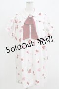 Ank Rouge / Lacy Heart Cherryシャツワンピース M オフ H-26-04-02-050-CA-OP-NS-ZH