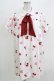 画像1: Ank Rouge / Lacy Heart Cherryシャツワンピース M オフ H-26-04-02-050-CA-OP-NS-ZH (1)
