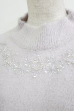 画像4: axes femme / ステラート刺繍フェザーニット M ラベンダー H-26-04-02-057-AX-TO-NS-ZT0424H (4)