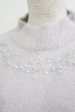 画像4: axes femme / ステラート刺繍フェザーニット M ラベンダー H-26-04-02-057-AX-TO-NS-ZH