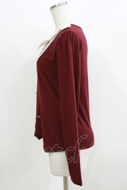 画像2: axes femme / ヨーク切り替えプルオーバー M ワイン H-26-04-02-059-AX-TO-NS-ZH