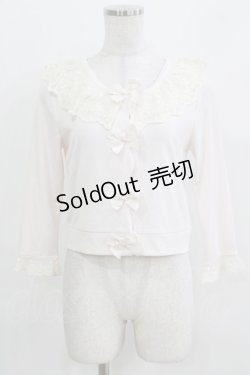 画像1: LIZ LISA / ドットリボンカーディガン Free ピンク H-26-04-02-062-LO-TO-NS-ZH