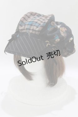 画像1: 星箱Works / 小鳥郵便　２Wayピークドキャップ  ブラウン/ブルー H-26-04-02-078-0-AC-NS-ZH