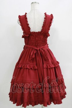 画像3: metamorphose / ピンタックティアードジャンパースカート サイズ1 えんじ H-26-04-02-008-ME-OP-NS-ZH