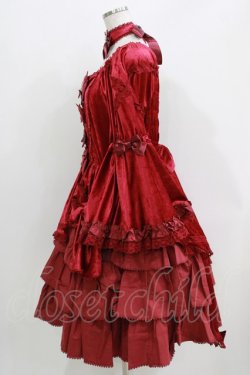 画像2: metamorphose / 【プラスサイズ】オリヴィアプリンセスベロアドレスセット プラスサイズ ボルドー H-26-04-02-009-ME-OP-NS-ZH