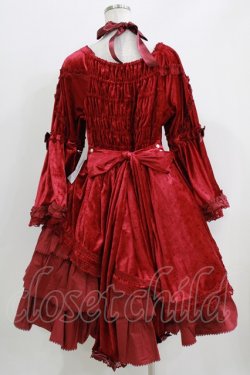 画像3: metamorphose / 【プラスサイズ】オリヴィアプリンセスベロアドレスセット プラスサイズ ボルドー H-26-04-02-009-ME-OP-NS-ZH