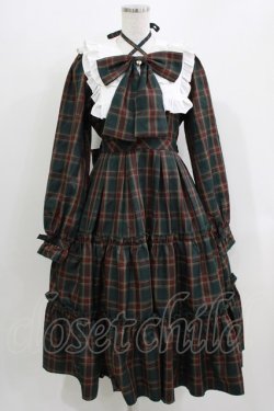 画像1: Amavel / Dolly Holidayチェックティアードワンピース（ロング丈） Free グリーン H-26-04-02-010-CA-OP-NS-ZH
