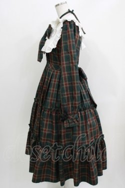 画像2: Amavel / Dolly Holidayチェックティアードワンピース（ロング丈） Free グリーン H-26-04-02-010-CA-OP-NS-ZH