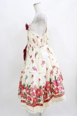 画像2: metamorphose / 【プラスサイズ】おとめの恋つばき シャーリングジャンパースカート プラスサイズ たまご(Light Yellow) H-26-04-02-002-ME-OP-NS-ZH (2)