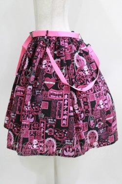 画像2: metamorphose / 【プラスサイズ】電脳Neon少女 ベルト付きスカート プラスサイズ ピンク系 H-26-04-02-015-ME-SK-NS-ZH