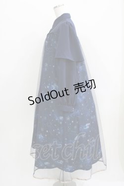 画像2: axes femme / ステラートプリントシャツワンピース Free ネイビー H-26-04-02-018-AX-OP-NS-ZH