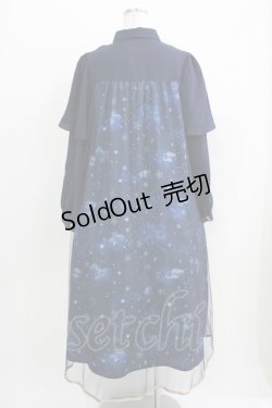 画像3: axes femme / ステラートプリントシャツワンピース Free ネイビー H-26-04-02-018-AX-OP-NS-ZH