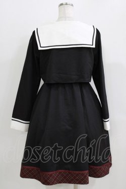 画像3: Amavel / Classique Emblem Setup風セーラーミドル丈ワンピース Free ネイビー H-26-04-02-024-CA-OP-NS-ZH