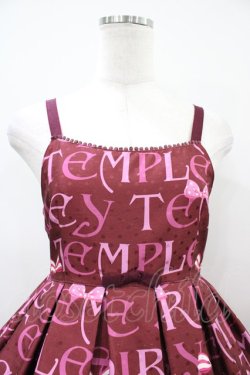 画像4: Shirley Temple / ロゴプリントジャンパースカート  ワイン H-26-04-03-025-ET-OP-KB-ZH