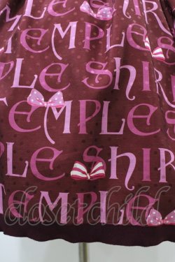 画像5: Shirley Temple / ロゴプリントジャンパースカート  ワイン H-26-04-03-025-ET-OP-KB-ZH