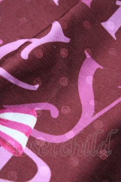 画像6: Shirley Temple / ロゴプリントジャンパースカート  ワイン H-26-04-03-025-ET-OP-KB-ZH