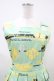 画像4: Jane Marple / Jolies broderies square dress  citron green H-26-04-03-027-JM-OP-KB-ZH (4)
