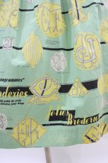 画像5: Jane Marple / Jolies broderies square dress  citron green H-26-04-03-027-JM-OP-KB-ZH (5)