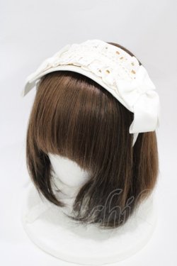 画像1: Shirley Temple / ストローヘッドドレス  ホワイト H-26-04-03-005-ET-AC-KB-ZH