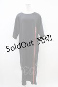 HELL CAT PUNKS / ZIPロングTシャツワンピ  黒×赤 H-26-04-03-039-PU-OP-KB-ZH