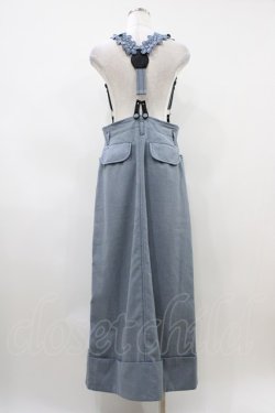 画像2: Jane Marple / フラワーサスペンダーロングスカート  ブルー H-26-04-03-044-JM-SK-KB-ZH