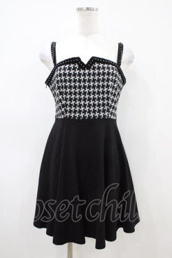 画像1: PUNK RAVE / Swallow gird stitching suspenders punk little black dress XS 黒 H-26-04-03-046-PU-OP-KB-ZH