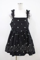 画像1: Candy Stripper / TINY FLOWER MINI ONE-PIECE  ブラック H-26-04-03-047-PU-OP-KB-ZH (1)