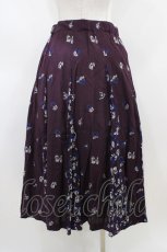 画像2: Jane Marple Dans Le Salon / Dance with roses gored skirt  ボルドーミックス H-26-04-03-049-JM-SK-KB-ZH (2)