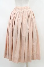 画像2: Jane Marple Dans Le Salon / Cotton linen cloth quatre tuck skirt  Pink H-26-04-03-051-JM-SK-KB-ZH (2)