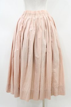 画像2: Jane Marple Dans Le Salon / Cotton linen cloth quatre tuck skirt  Pink H-26-04-03-051-JM-SK-KB-ZH