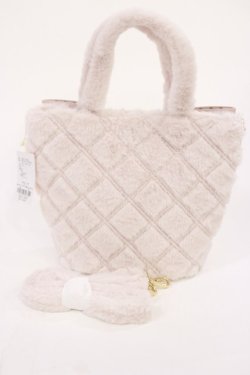 画像2: Maison de FLEUR / フェイクファーパールリボントートバッグ  ピンク H-26-04-03-1039-LO-BG-NS-ZH