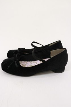 画像2: m petit by misako / NINA’Sコラボ ベロアパンプス M ブラック H-26-04-03-1044-LO-SH-NS-ZH