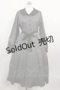 m petit by misako / AOKドットフロッキーワンピース S グレー H-26-04-03-1007-LO-OP-NS-ZH