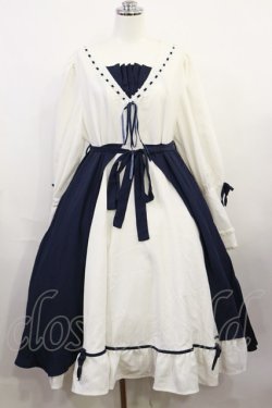 画像1: Favorite / フィッシュテールワンピース XL オフ/ネイビー H-26-04-03-1010-LO-OP-NS-ZH