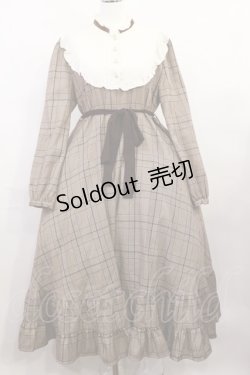 画像1: Favorite / チェックワンピース XL ブラウン H-26-04-03-1011-LO-OP-NS-ZH