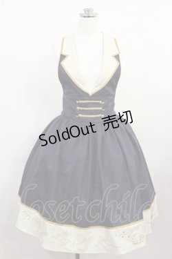 画像1: axes femme kawaii / ベスト風ホルターワンピース M ネイビー H-26-04-03-1014-AX-OP-NS-ZH