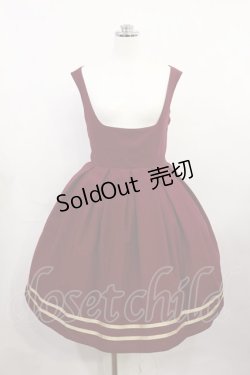 画像1: Innocent World / コルセット裾ラインジャンパースカート Free ボルドー H-26-04-03-1002-IW-OP-NS-ZH