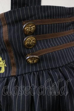 画像4: Amavel / サスペンダーストライプスカート Free ネイビー H-26-04-03-1020-CA-SK-NS-ZH