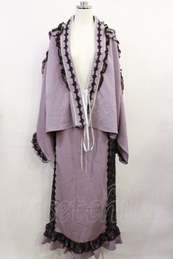 画像1: DearMyLove / バラパール十字架レースフリル浴衣 L ラベンダー H-26-04-03-1021-EL-OP-NS-ZH